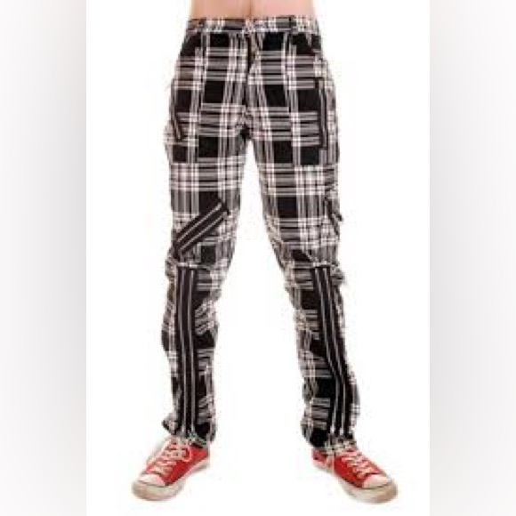 Tiger of London Other - Tiger of London 32”x32” black and white plaid zip bondage pants.
